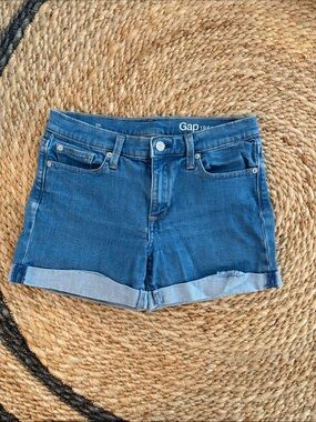 GAP Blue Denim Cuffed Women's Shorts